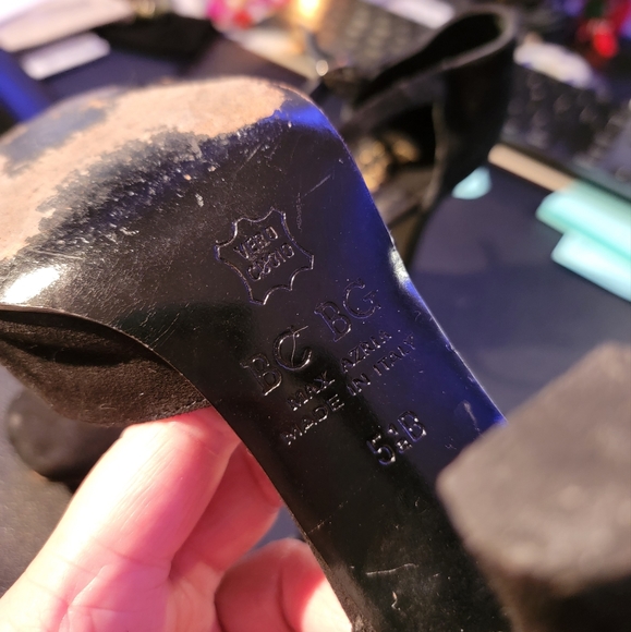 Rare 80s vintage BCBG Maxazria suede heel sandal made in Italy - Picture 5 of 5
